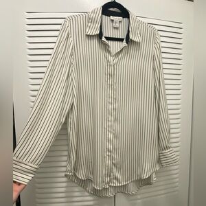 Stripped long sleeve blouse